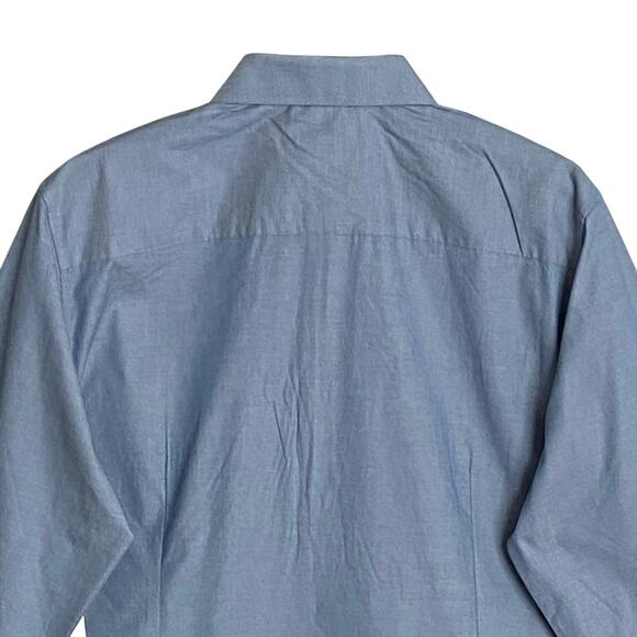 Bar III Men's Medium Button-Up Dress Shirt Slim Fit Stretch Light Indigo NEW - Picture 6 of 12